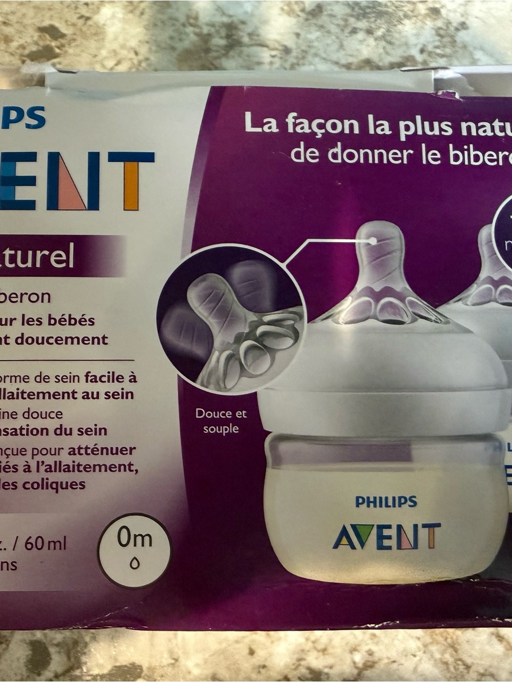 Philips AVENT Natural Baby Bottle - Clear/White